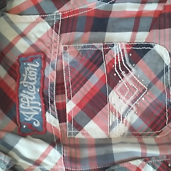 Affliction button down split back long sleeve shirt - Picture 3 of 5